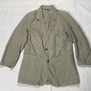 Duluth Trading Co Blazer Jacket Mens Sm Canvas Two Button Workwear Utility